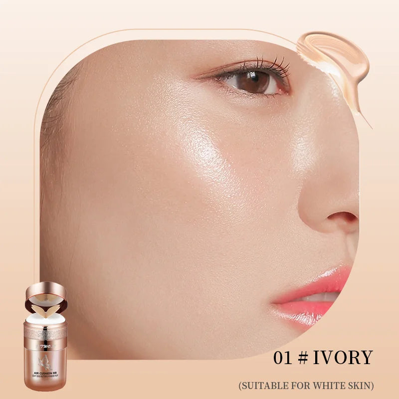 Air Cushion BB Cream Moisturizing Foundation Concealer Whitening Oil-control Waterproof Butterfly Powder Puff  Makeup Cosmetics